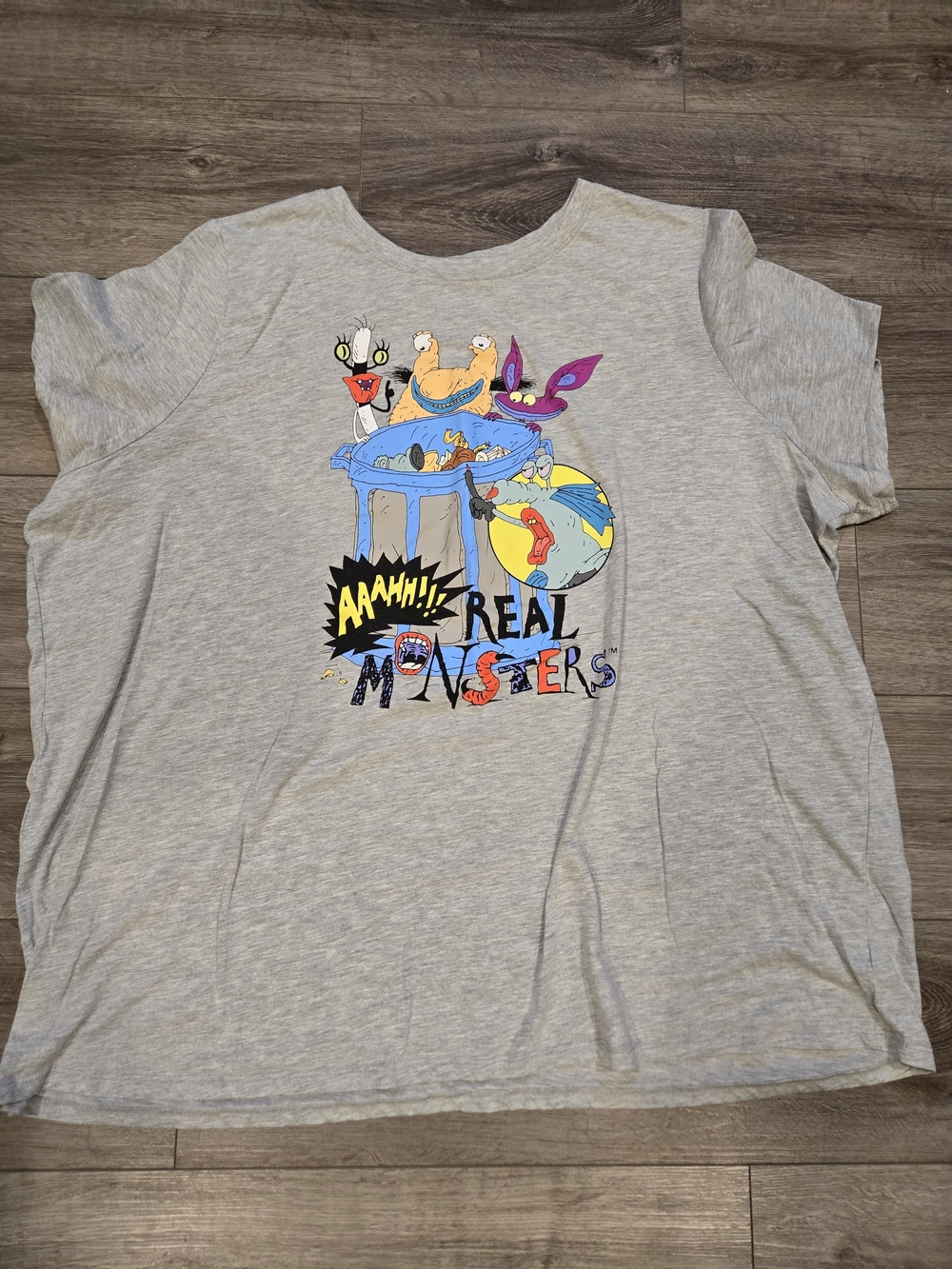 torrid Light Gray 'Aaahh Real Monsters' Cartoon Graphic Tee